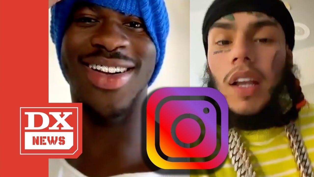 6ix9ine says lil nas x is lying about him sliding into his dms sending a heart emoji on ig