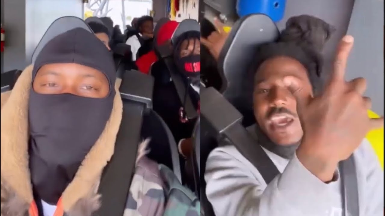 yg & mozzy ride rollercoaster together at six flags