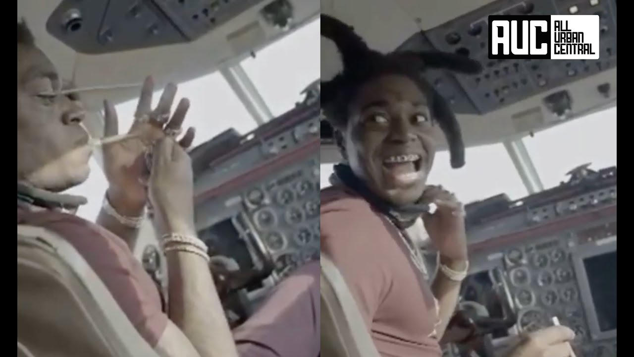 kodak black sparks up a black n mild before flying private jet "let me fly the plane"