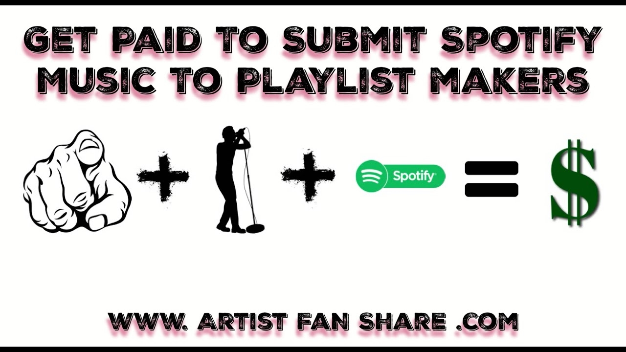 Get Paid To Submit Spotify Music to Playlist Makers w/ Artist Fan Share