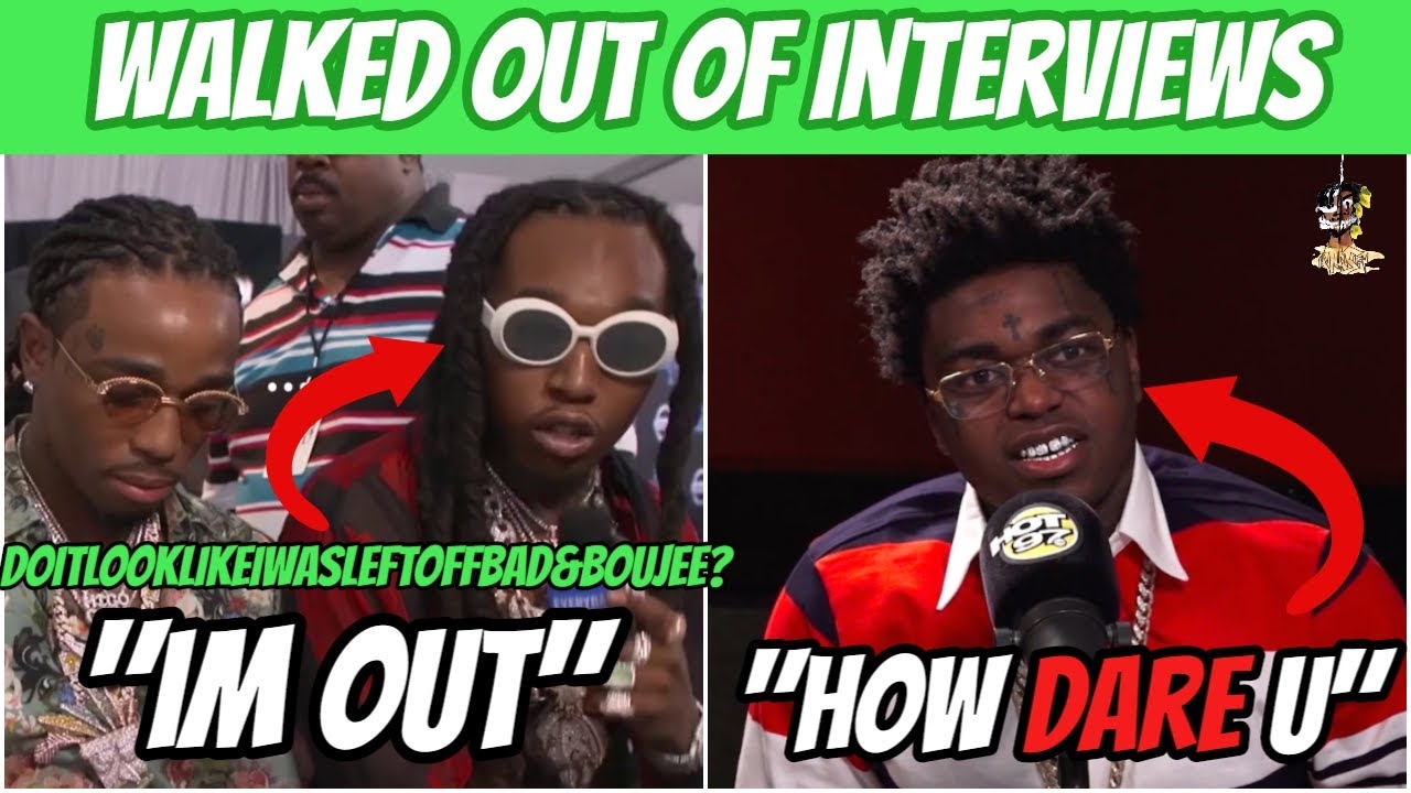 RAPPERS WALKING OUT OF INTERVIEWS! (Lil Uzi Vert, Takeoff, Kodak Black & MORE!)
