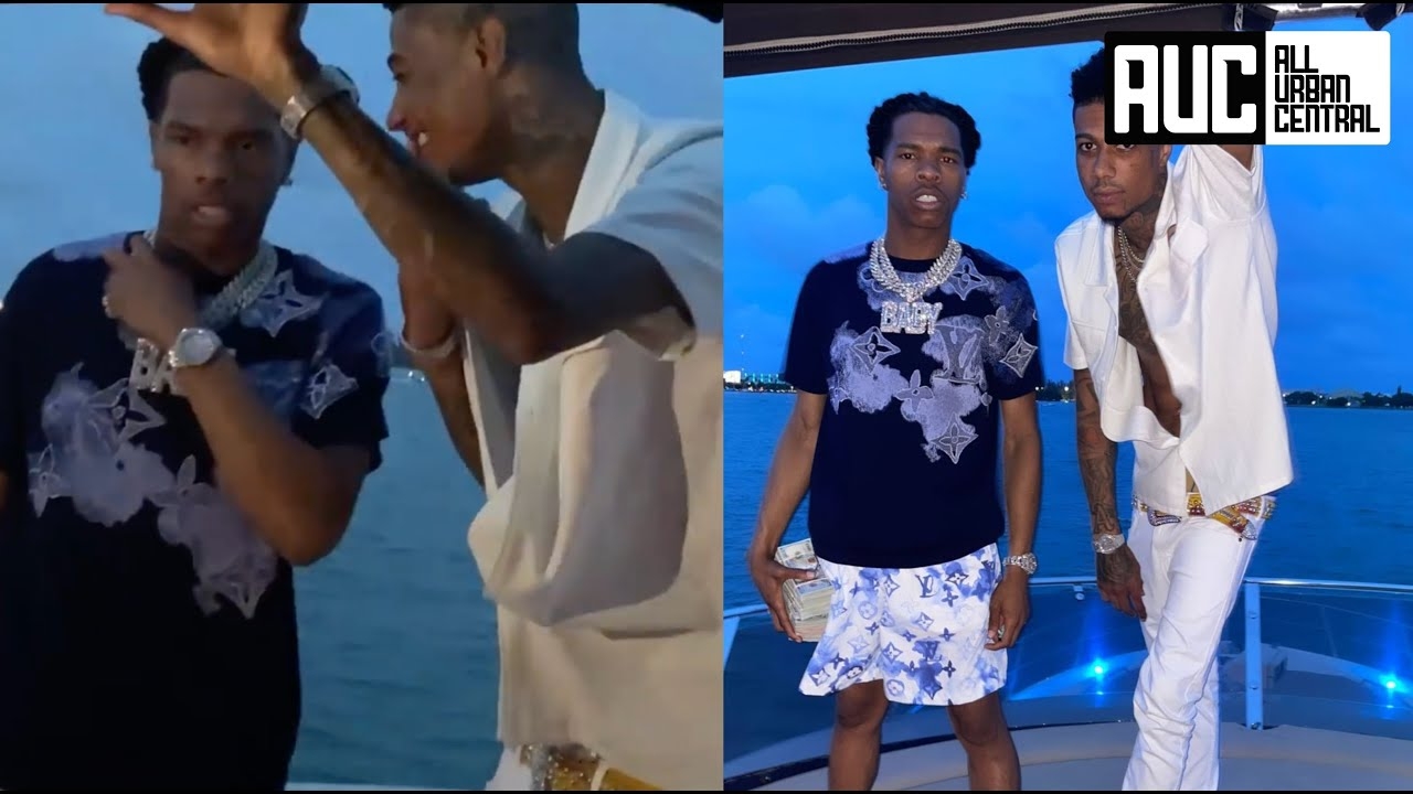 Lil Baby Links Up With Blueface On Private Yacht In Miami