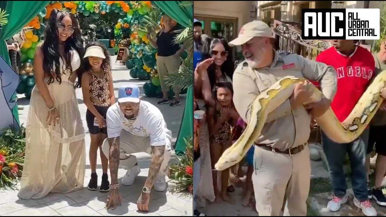 Chris Brown Hires A Snake To Perform At His Daughters Royalty Birthday Party