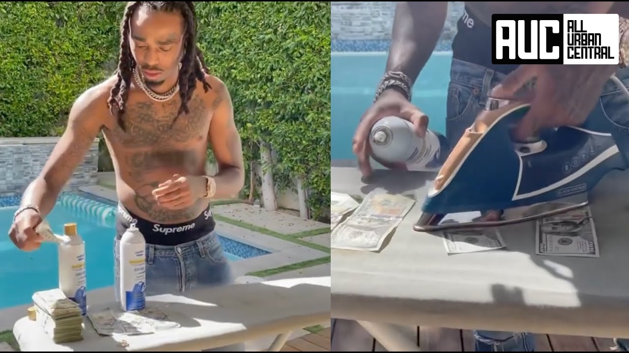 Quavo Ironing His Money With Migos Straightenin Starch So It Fits Neat In His Pockets