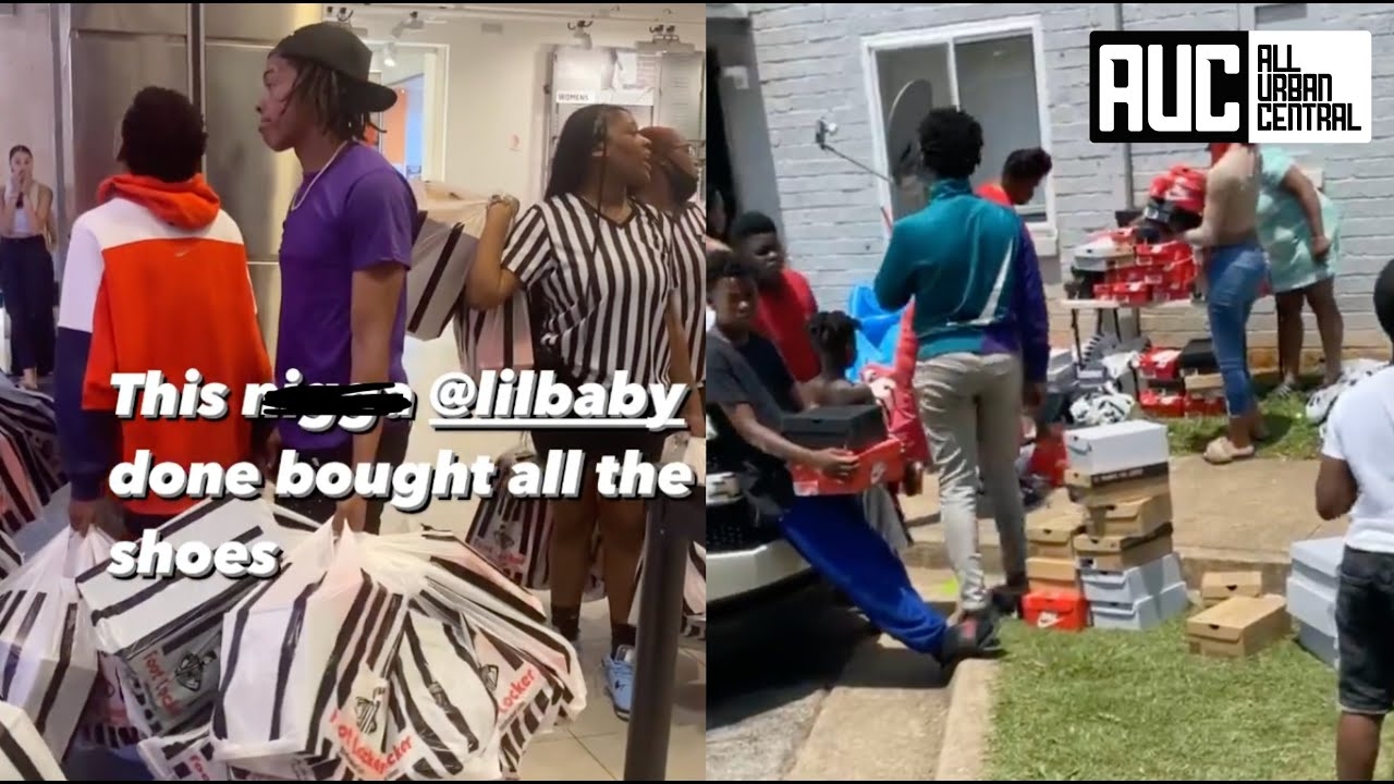 Lil Baby Buys All The Shoes In The Mall Just To Give Them Out In The Hood
