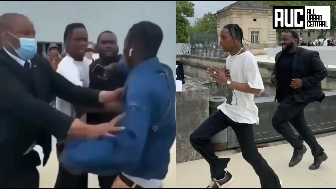 Travis Scott's Security Ain't Taking No Chances After Fans Break Barrier At Dior Fashion Show