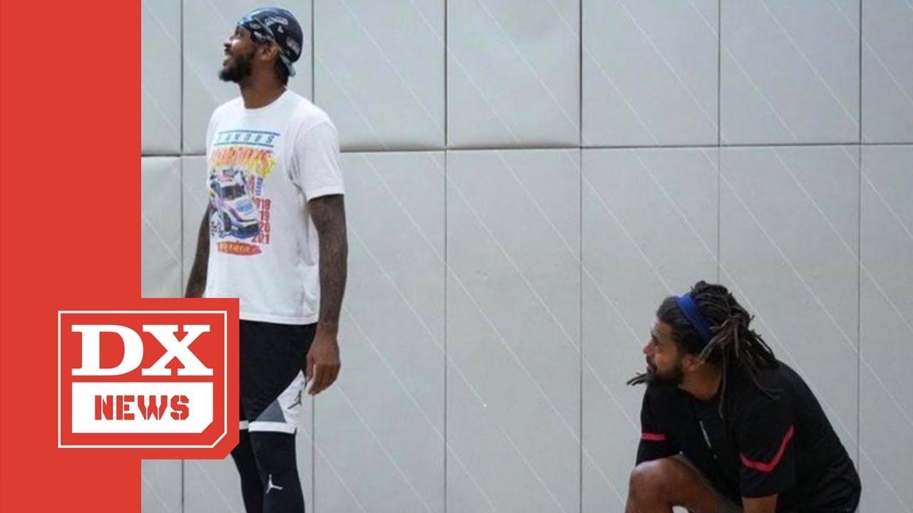 J.Cole & Carmelo Anthony Spotted Balling Together