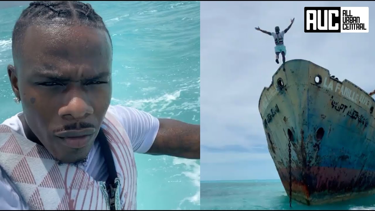 DaBaby Finds A Ghost Ship In Turks Jumps From Deck After Climbing On Board
