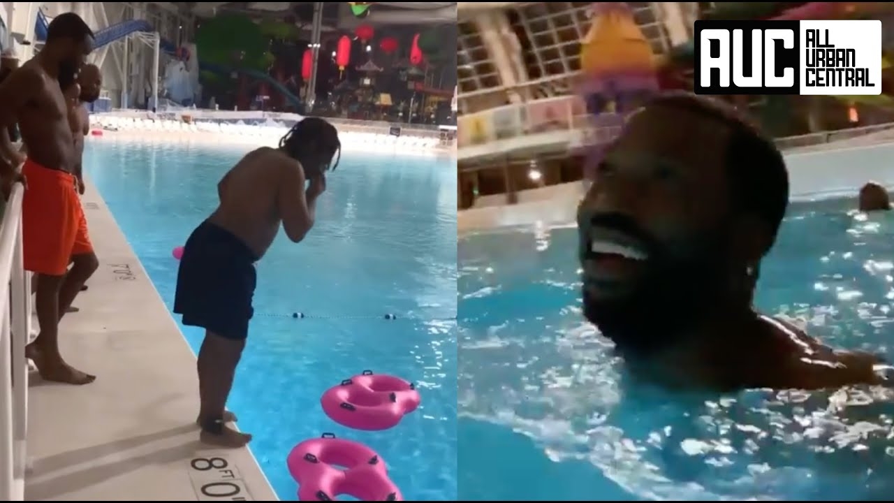 Meek Mill Takes 42 Dugg Swimming With His Ankle Monitor On