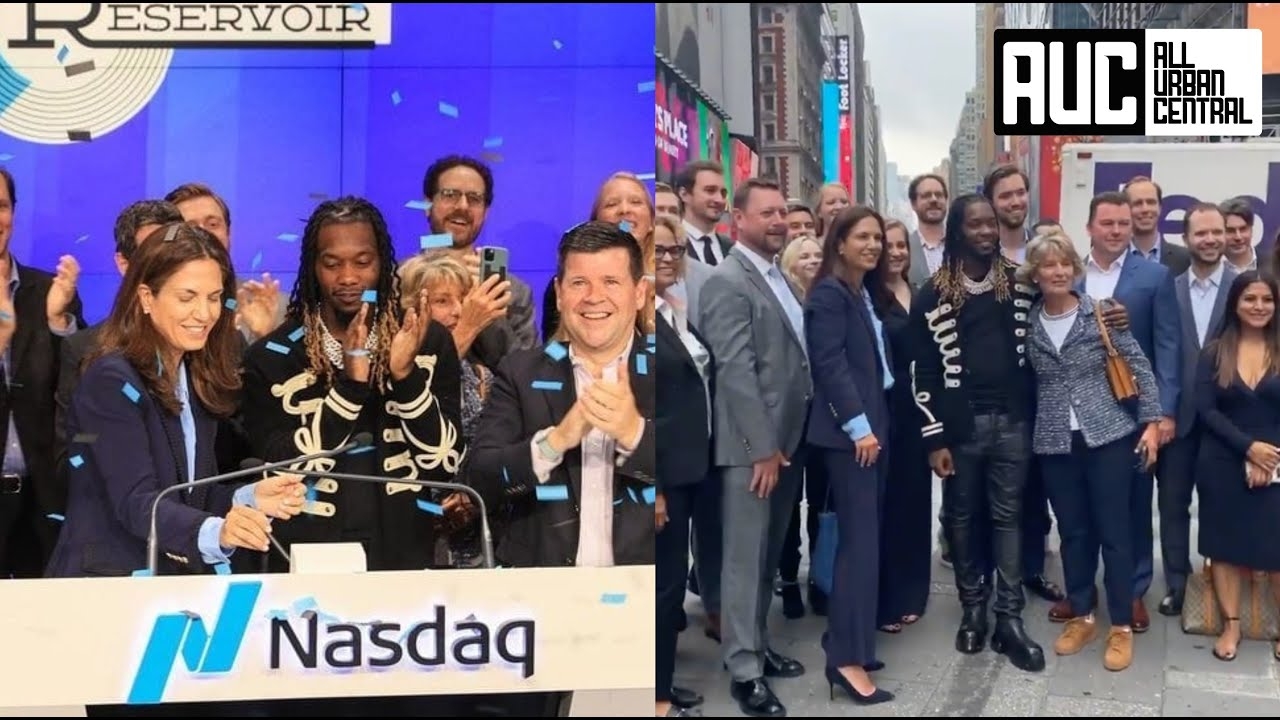 Offset Takes Over Wall Street Rings Nasdaq Bell After His Company Goes Public
