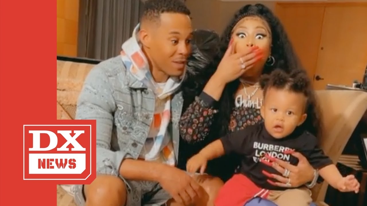 Nicki Minaj Gasps As Baby Boy Says His 1st Words In Cute Family Video
