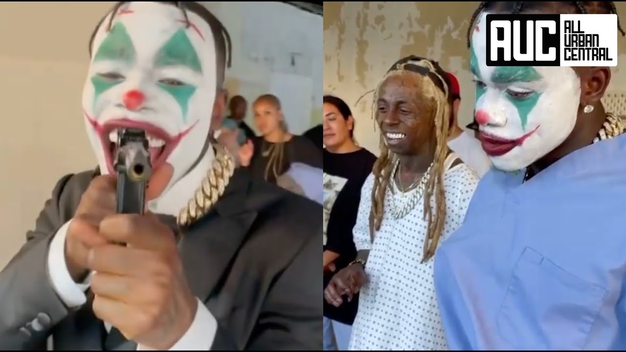 DaBaby Pulls Up On Lil Wayne Dressed Like The Joker From Batman