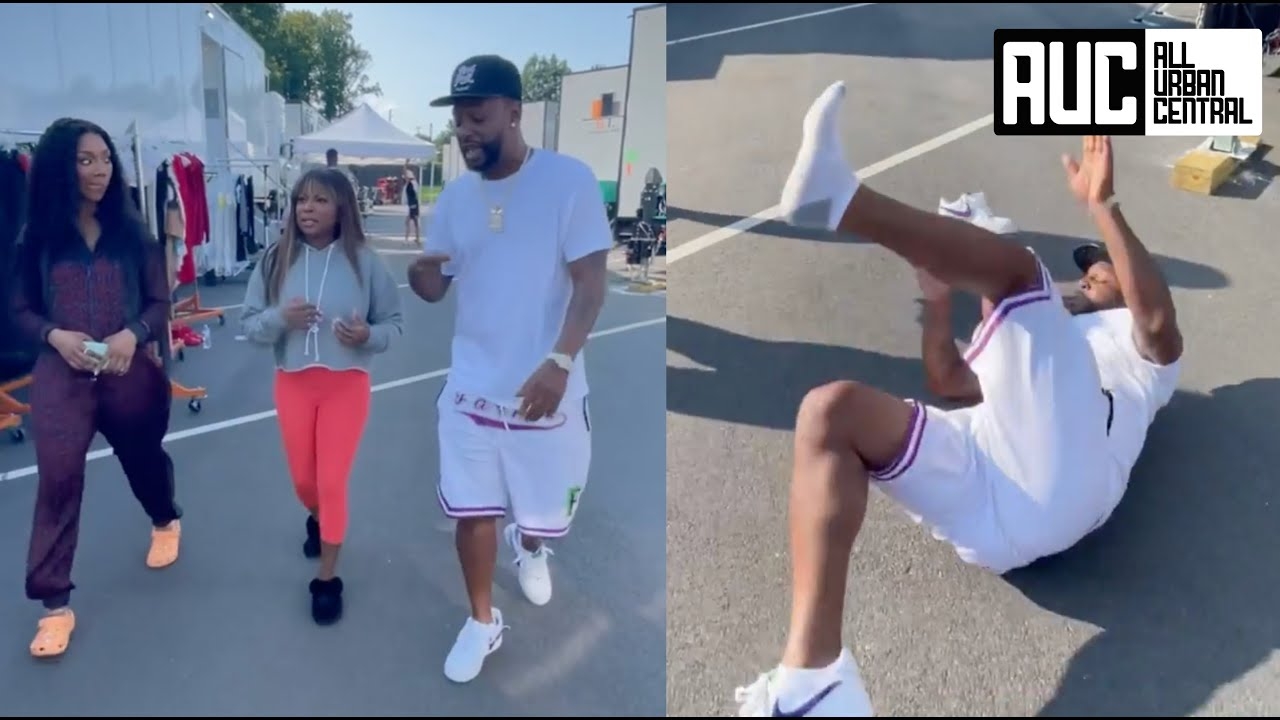 Camron Teaching Brandy How To James Bond Roll Before Getting Kicked Off Set