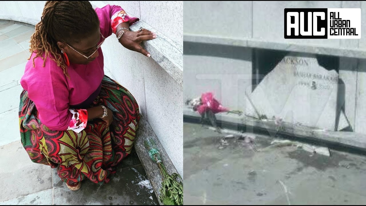 Pop Smokes Mom Cleans Up His Grave Site After Goons Try To Steal Casket