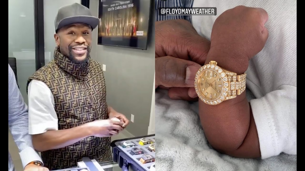 Floyd Mayweather Buys NBA YoungBoy & Yaya Son A Baby Rolex