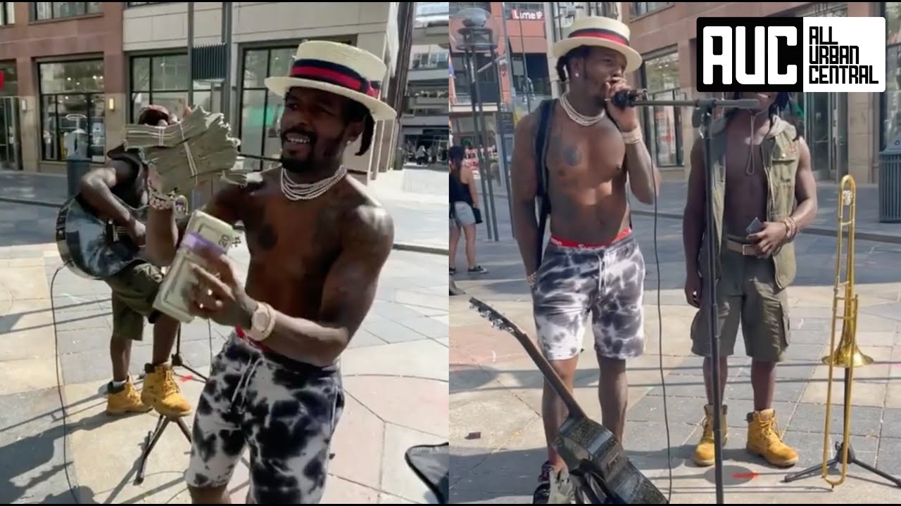 Sauce Walka Blesses Street Performer With A Bankroll Then Takes Over His Show