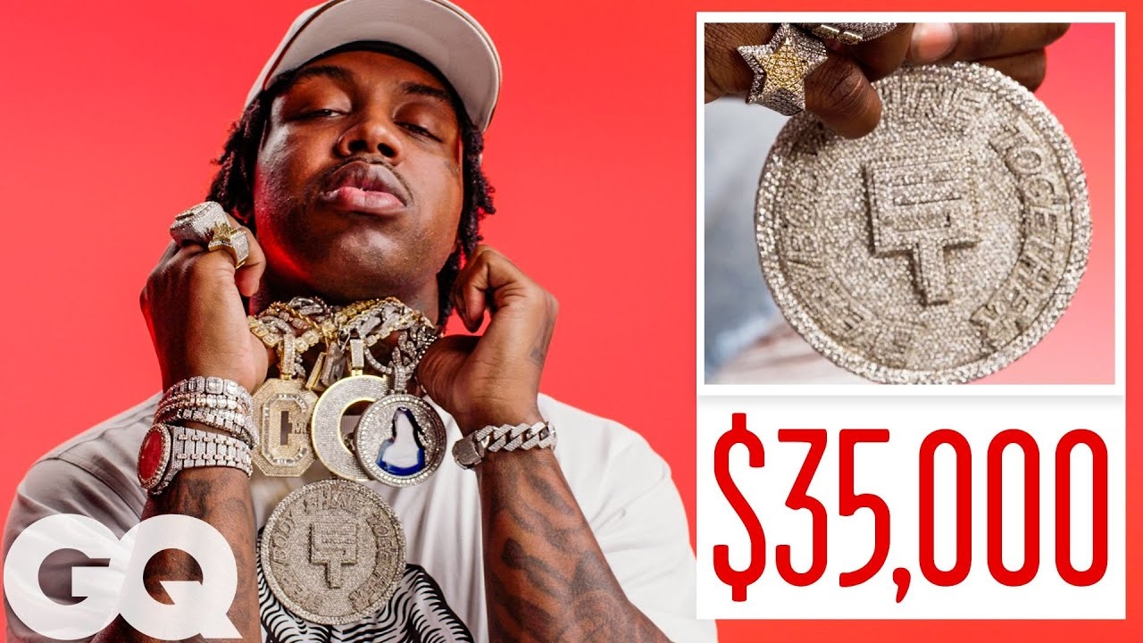 EST Gee Shows Off His Insane Jewelry Collection | On the Rocks | GQ