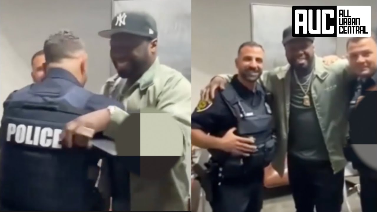50 Cent Didnt Have A Choice But To Take Photo With Police After Sneaking In His Dressing Room