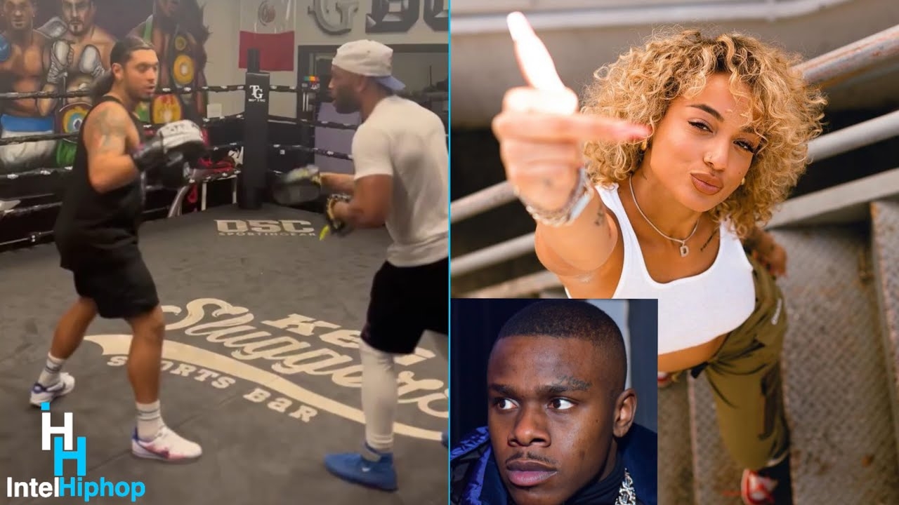 DaniLeigh Brother shows off his boxing skills with trainer after challenging Dababy to fade
