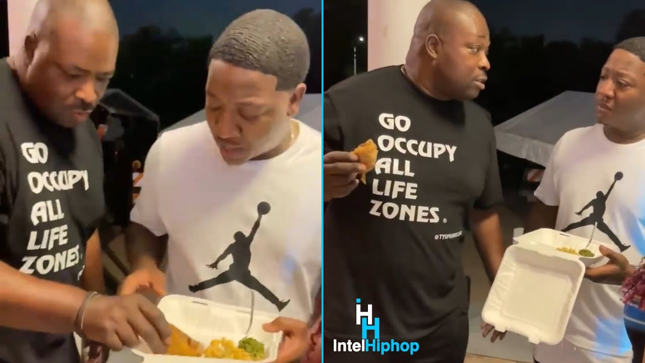 Yung Joc lost for words after dude takes a piece of chicken off his plate at a Cookout