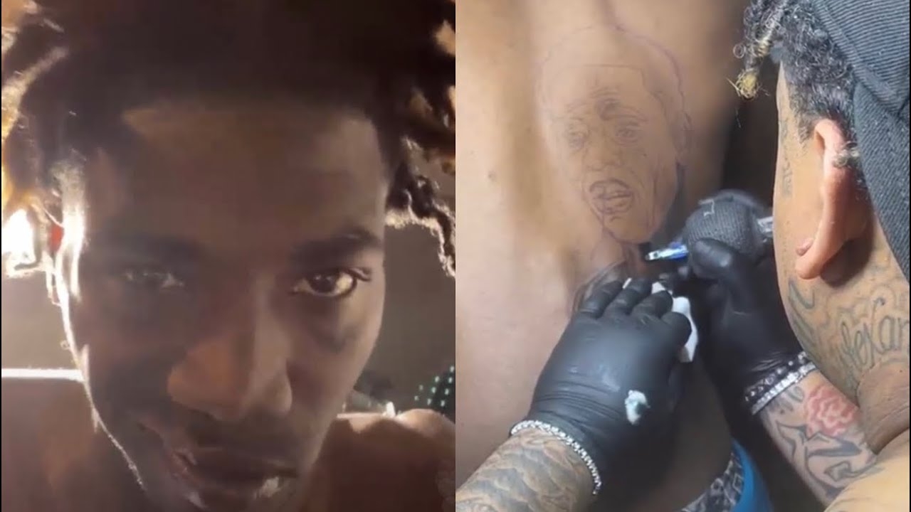 “Long Live The Goat Mane” PRE Jay Fizzle Gets Young Dolph’s Face Tatted On His Back