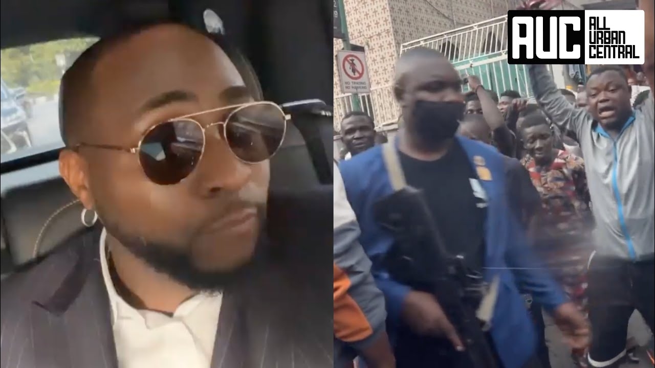 Davido Security Has To Pull Choppa Out On Fan To Prevent Rushing His Rolls Royce In Africa