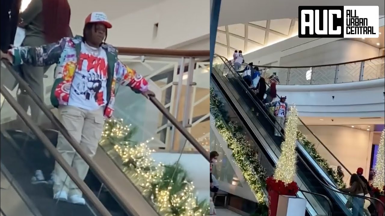 42 Dugg Refuses To Be Caught Lackin Rides Escalator Backwards At Mall With No Security