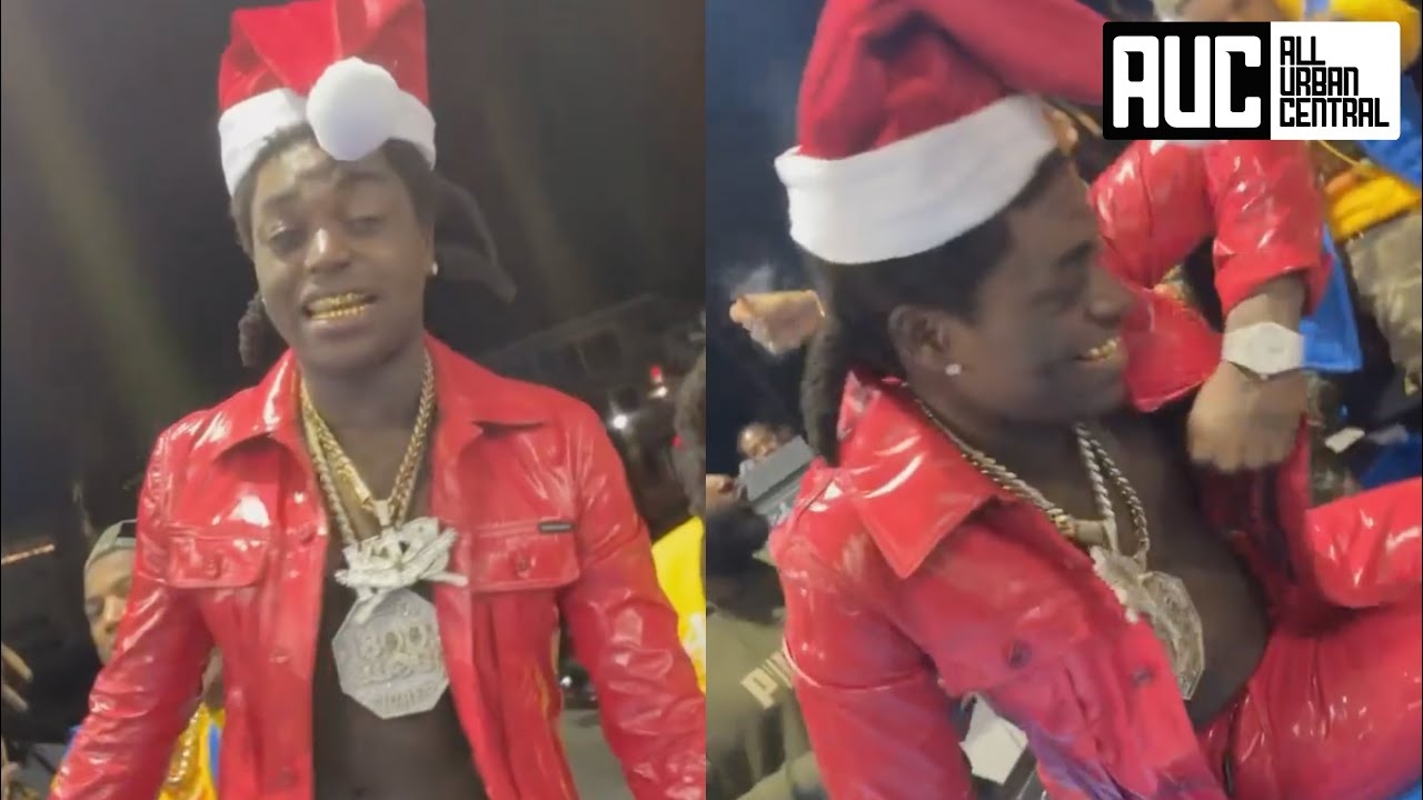 Kodak Black Goes To The Trenches Dressed Like Santa On Christmas