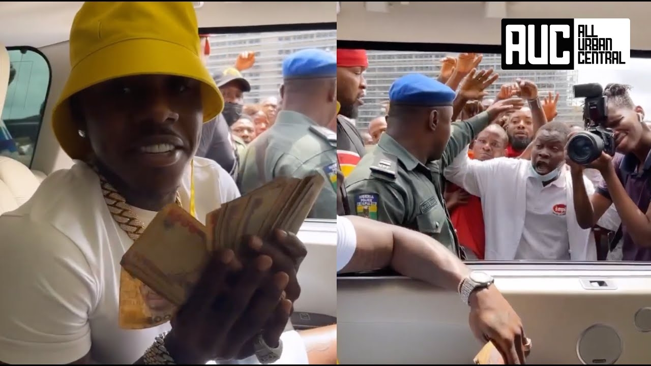 DaBaby Makes It Rain On Locals In Nigeria Throws Tons Of Cash Out Car Window