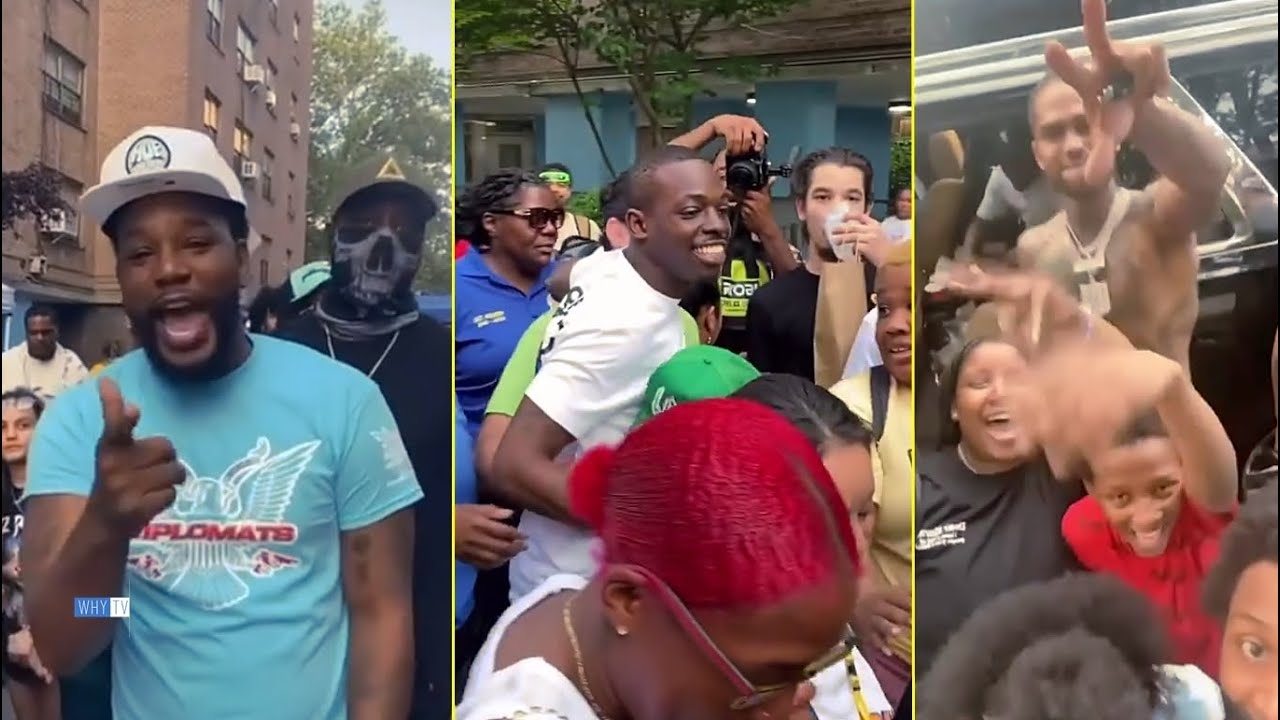 Cam'ron, Bobby Shmurda And Dave East Pulled Up To A Stop Violence Basketball Tournament In NYC
