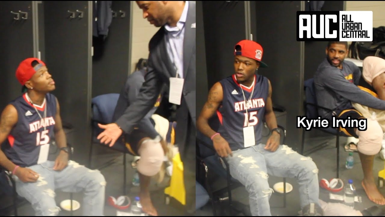 DC Young Fly Runs Up On Kyrie Irving Security Kicks Him Out Locker Room