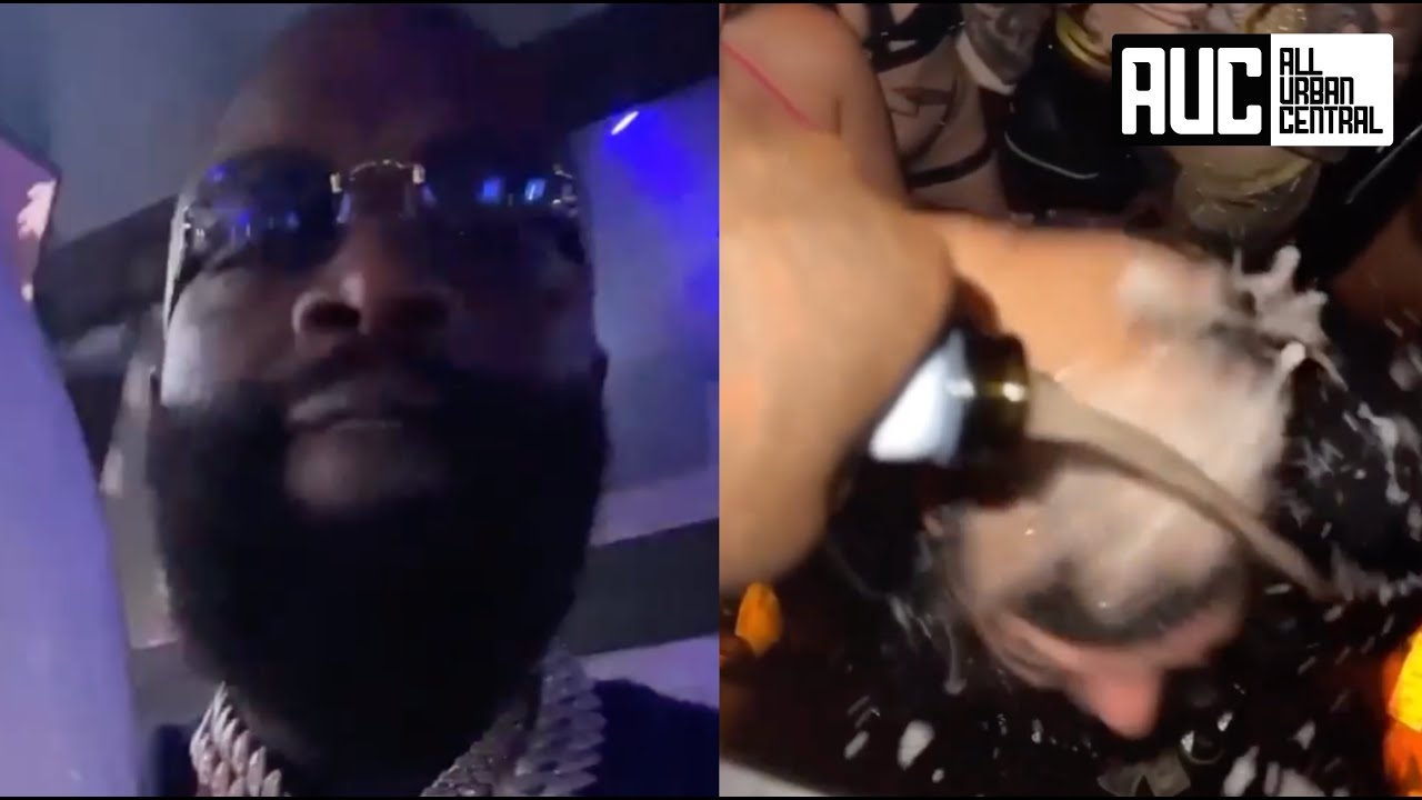 Rick Ross Pours Drink On Dude In Club For Being A Groupie