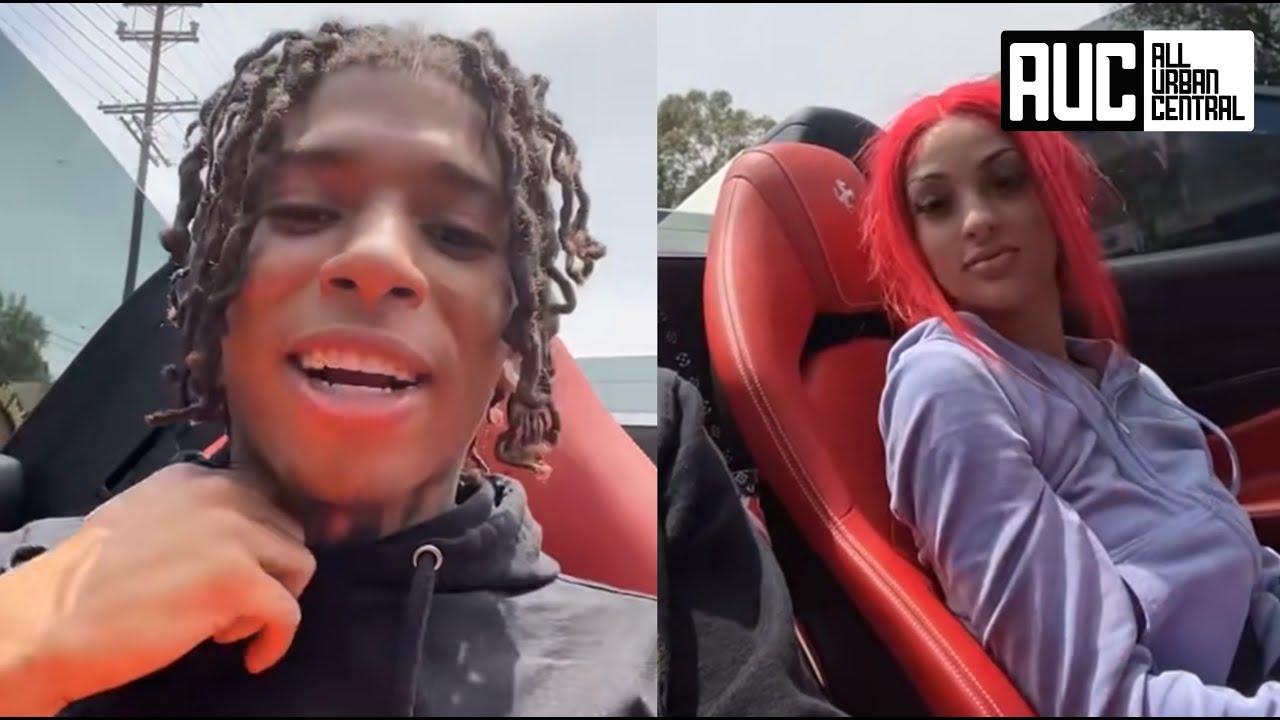 NLE Choppa Picks Up A Dime Piece Easy Riding Around In Ferrari