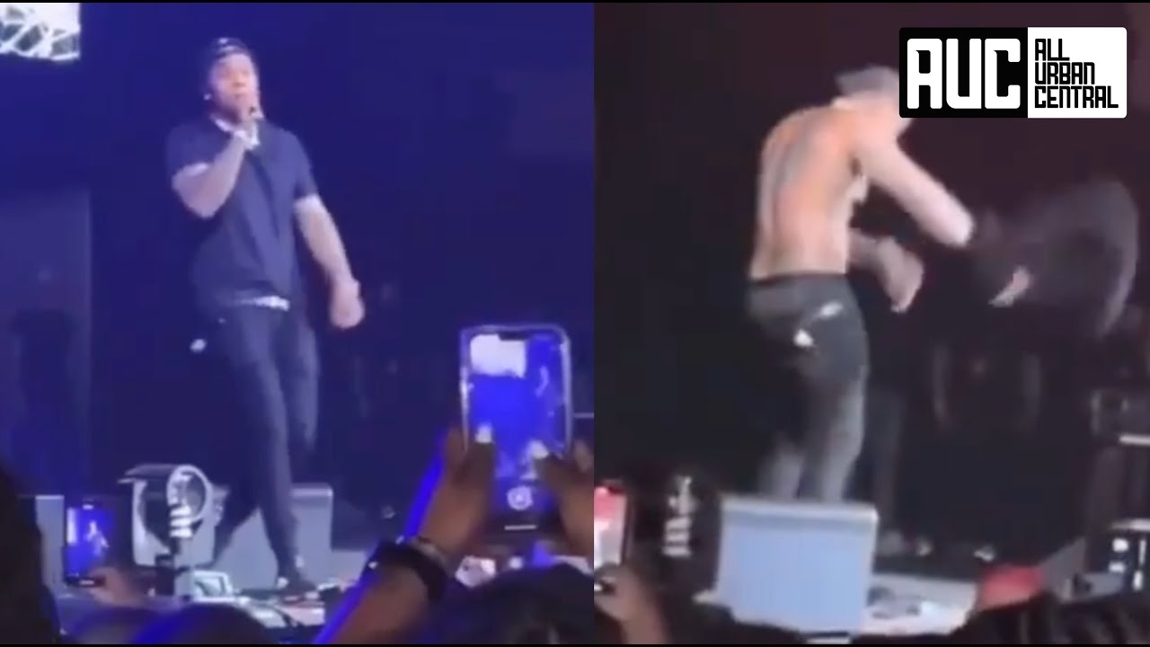 Kevin Gates Falls Of Stage Takes Shirt Off Like Nothing Happened