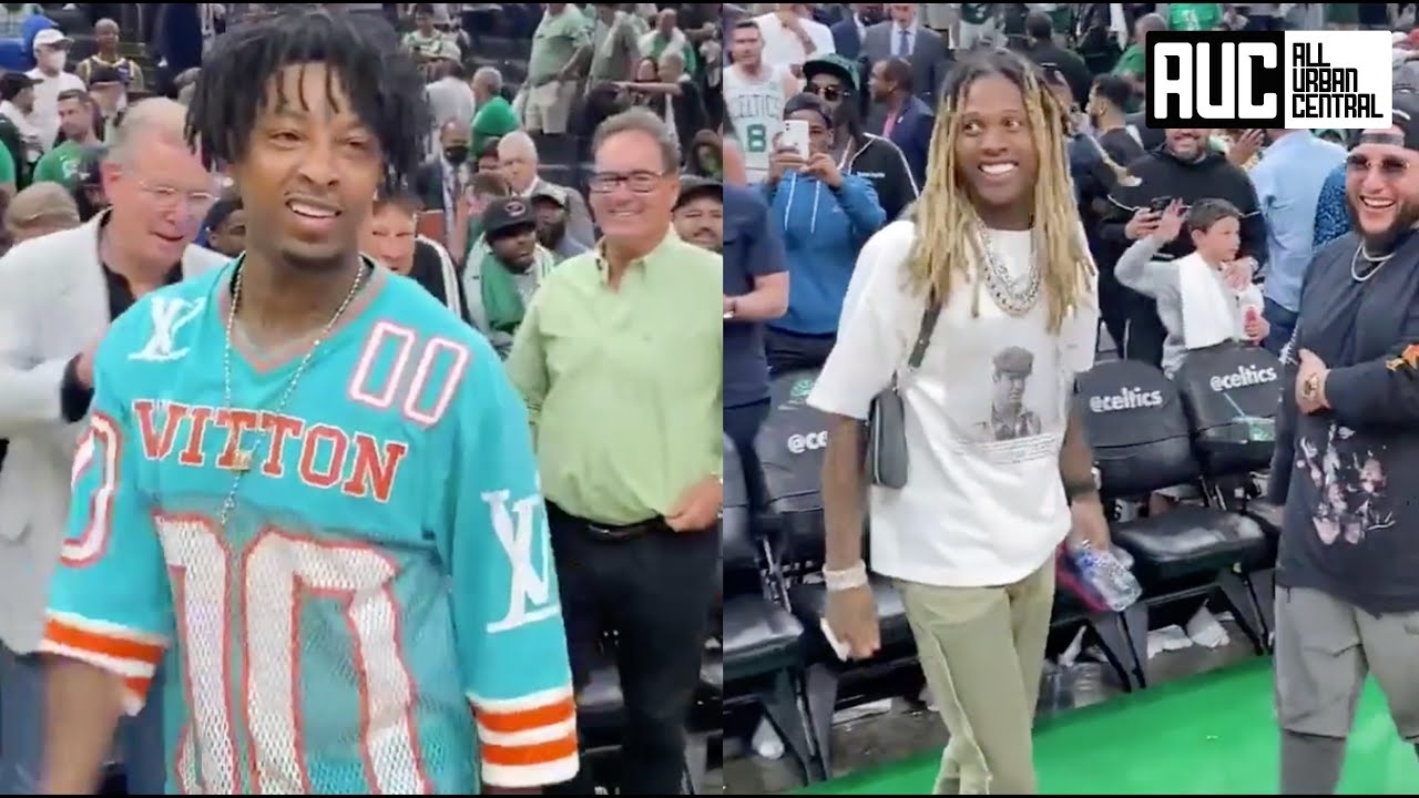 21 Savage Lil Durk Get Presidential Treatment At Celtics Warriors Game