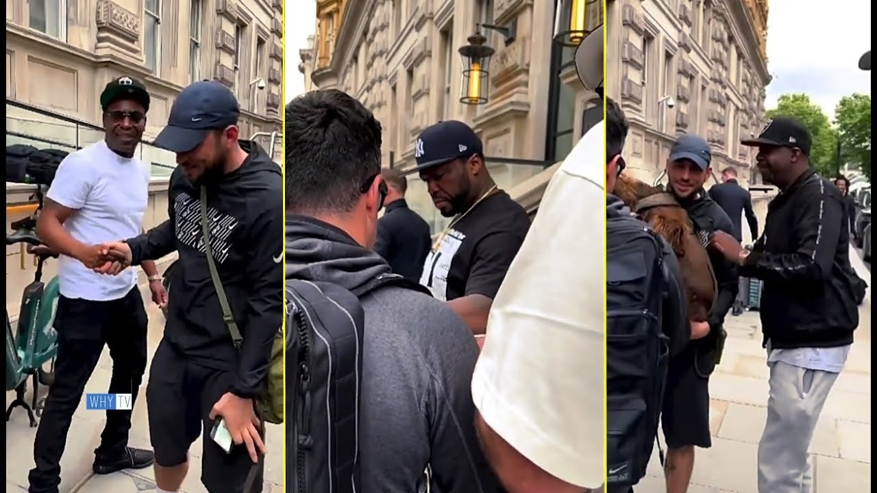 50 Cent, Tony Yayo And Uncle Murda Meeting Europian Fans In The Street 'G G G G-Unit'
