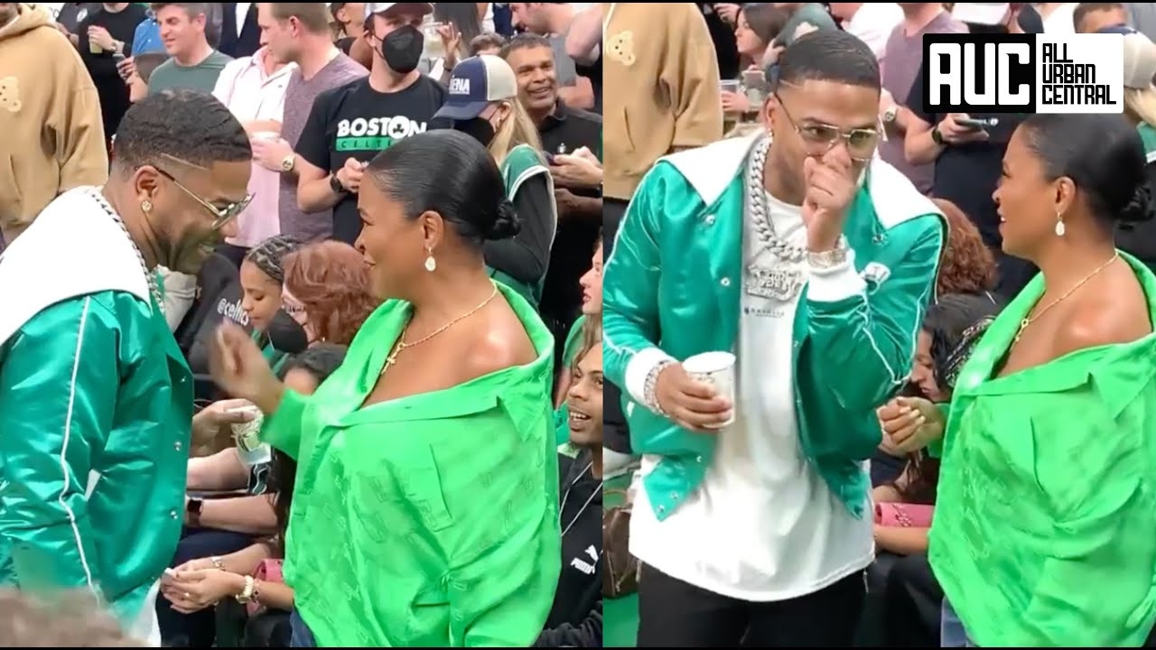 Nelly Tries To Shoot His Shot At Nia Long At Celtics Game