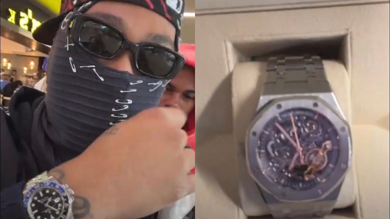 BMF Lil Meech Shows $250K In Rolexes Riding Shotgun In ATL Airport Cart