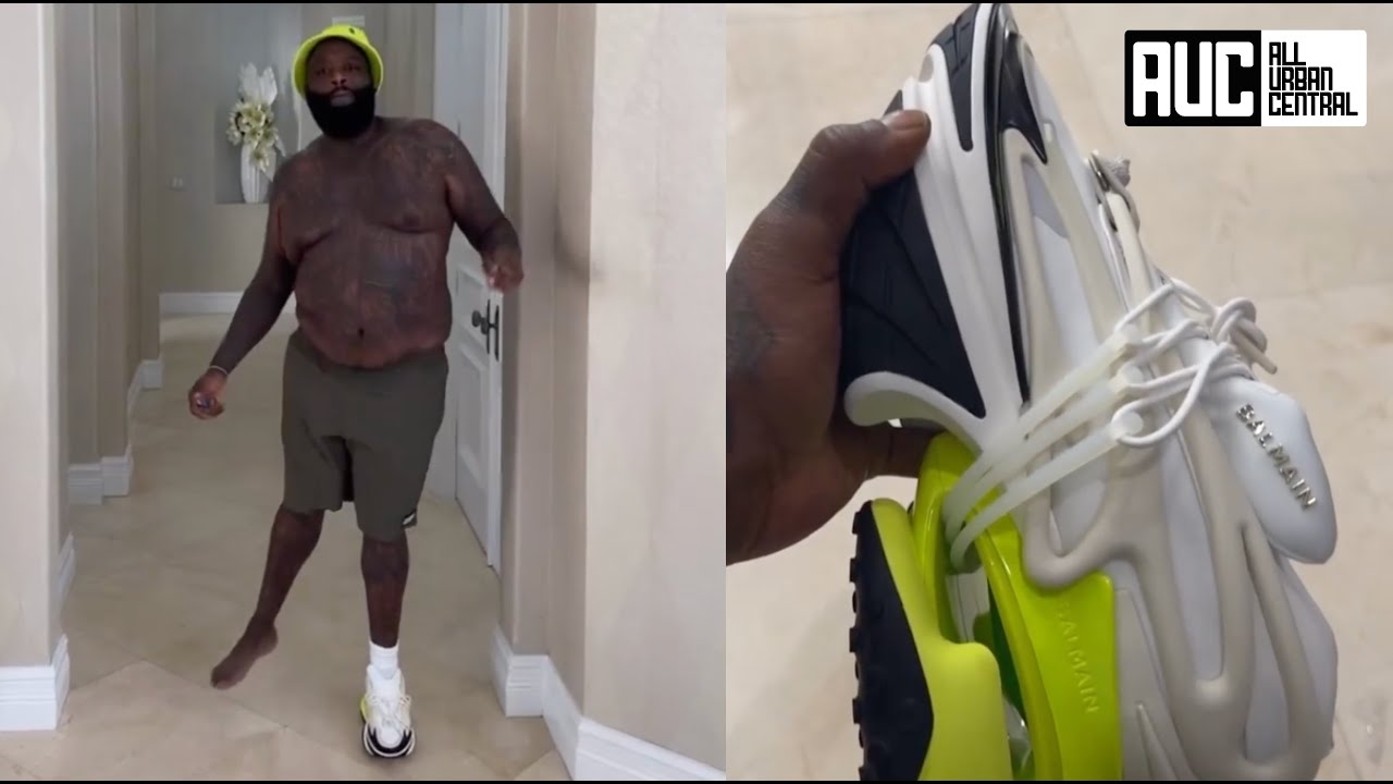 Rick Ross Balmain Sneakers So Small He Can Barely Walk