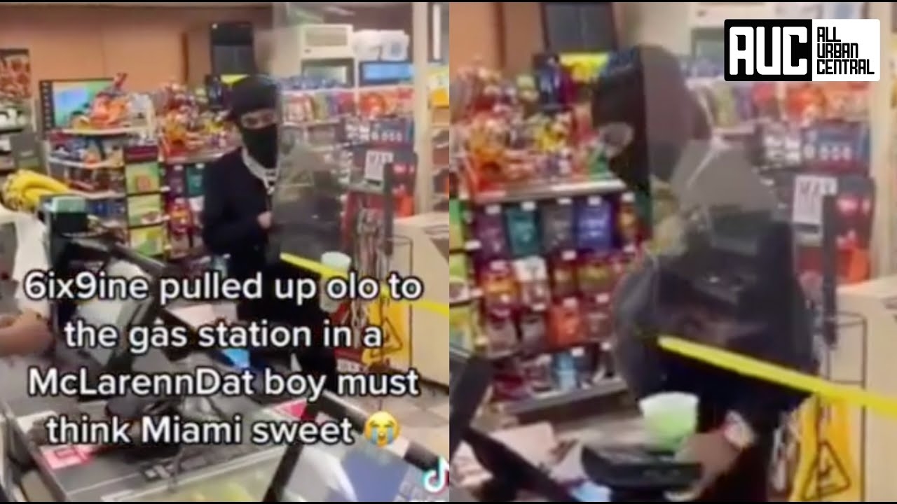 6ix9ine Spotted Clutching His Strap At Gas Station With No Security Tells Opp He's Lil Pump