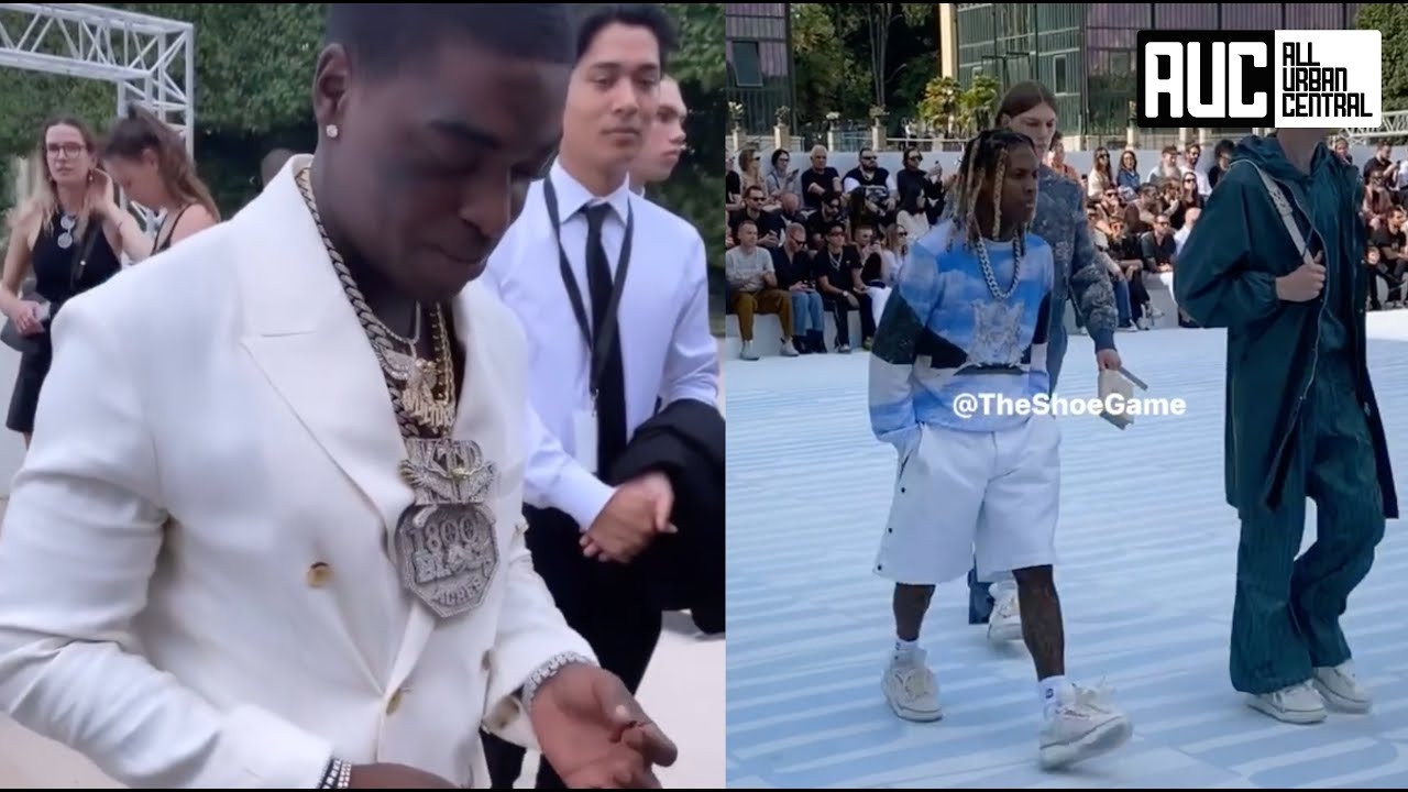 Kodak Black Lil Durk In Paris Modeling For Amiri Fashion Show