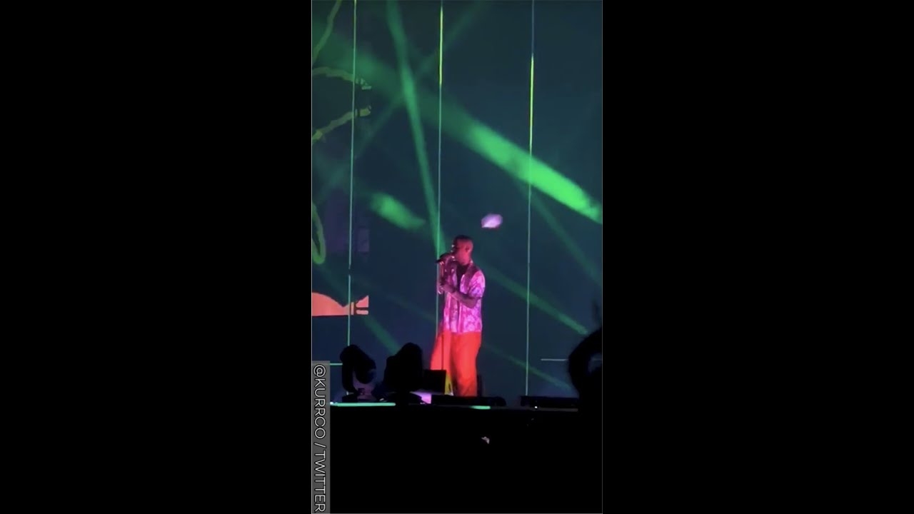 Kid Cudi Hit by Water Bottles at Rolling Loud Miami! #shorts