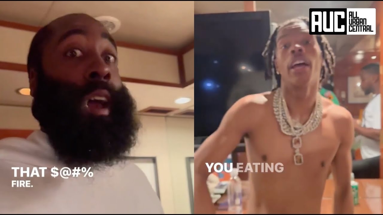 Lil Baby & James Harden Try Bun B's New Hamburger Backstage Rolling Loud