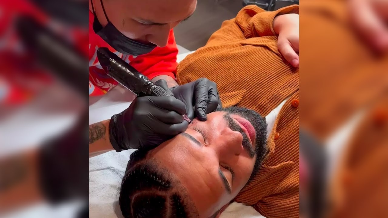 Drake Shows Off New Face Tattoo Honoring His Mom! #shorts