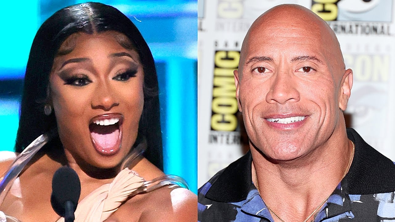 Megan Thee Stallion Reacts To The Rock Wanting To Be Her Pet! #shorts