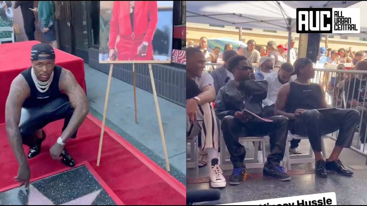 YG & Roddy Ricch Pull Up To Nipsey Hussle's Hollywood Walk Of Fame Ceremony