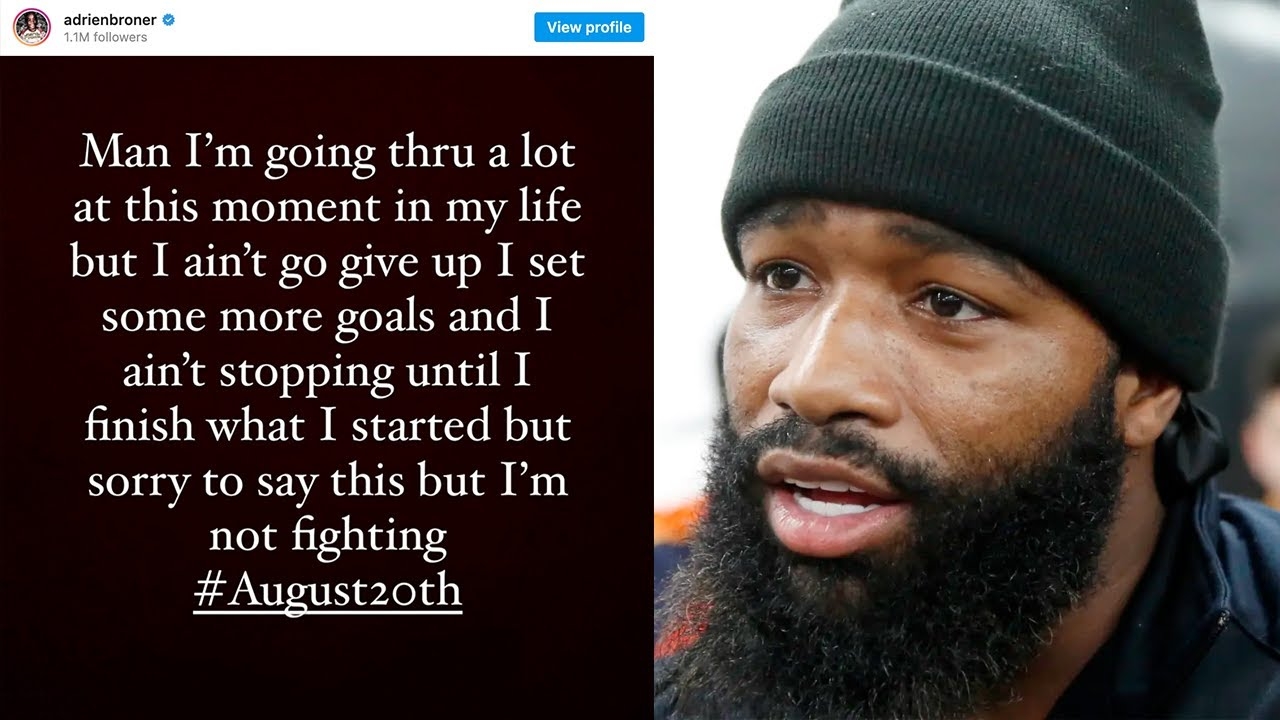 Adrien Broner Withdraws from Upcoming Fight Due to Mental Health! #shorts