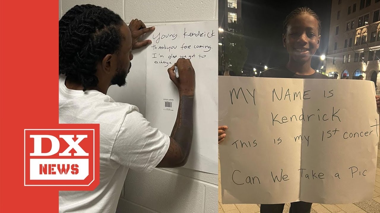 Kendrick Lamar Pens INSPIRATIONAL Message To 9 Year Old Fan Who Asked For Picture