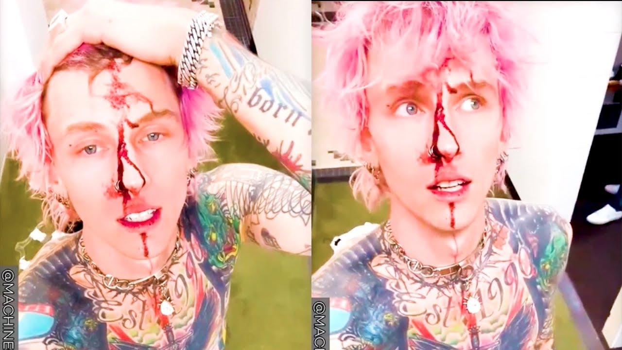 Machine Gun Kelly Smashes Glass Over His Face During Concert! #shorts