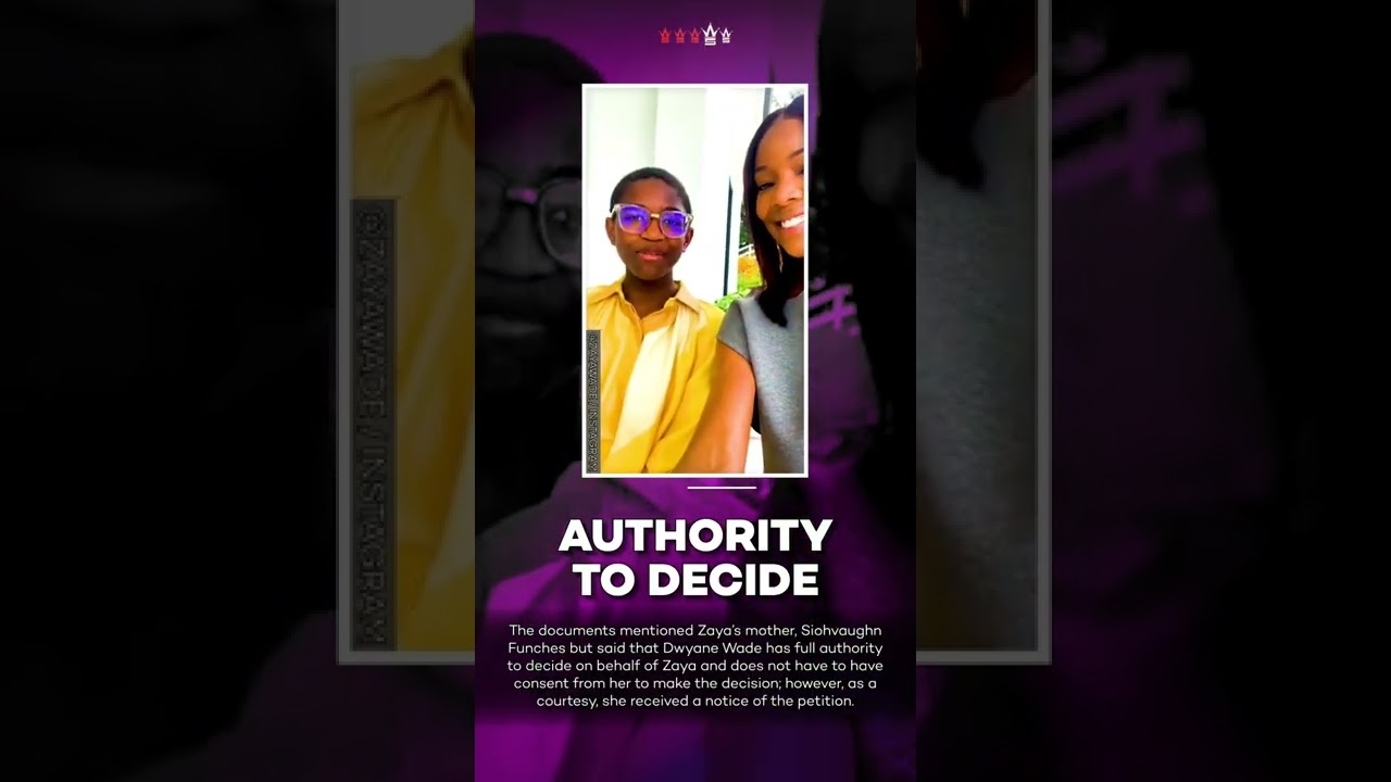 Dwyane Wade Files To Have Zaya Wade's Gender & Name Legally Changed! #shorts